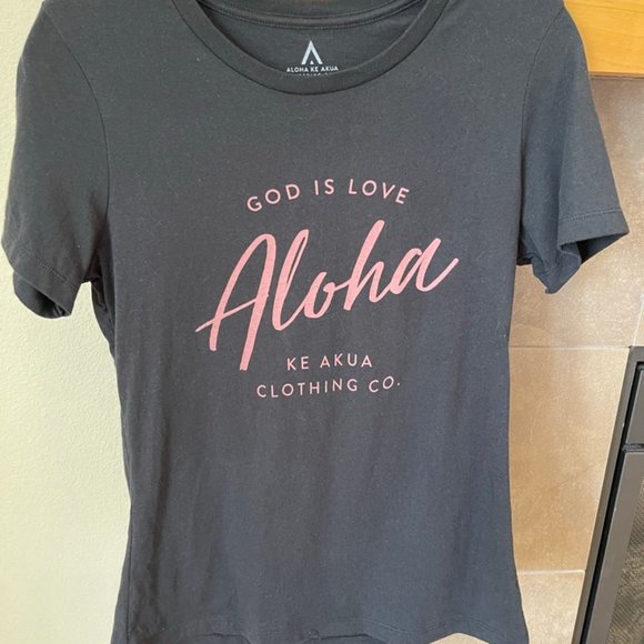 ALOHA KE AKUA CLOTHING CO Maui Hawaii Black T-Shirt Women's Size Small - Picture 7 of 7